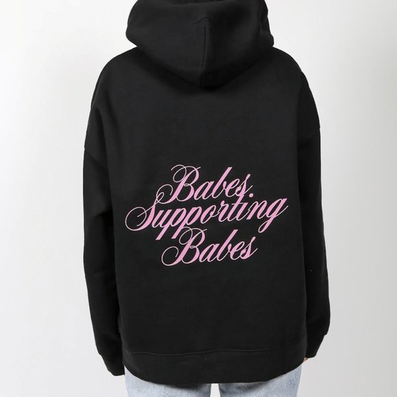 THE "BABES SUPPORTING BABES" BIG SISTER HOODIE | BLACK - Picture 3 of 6